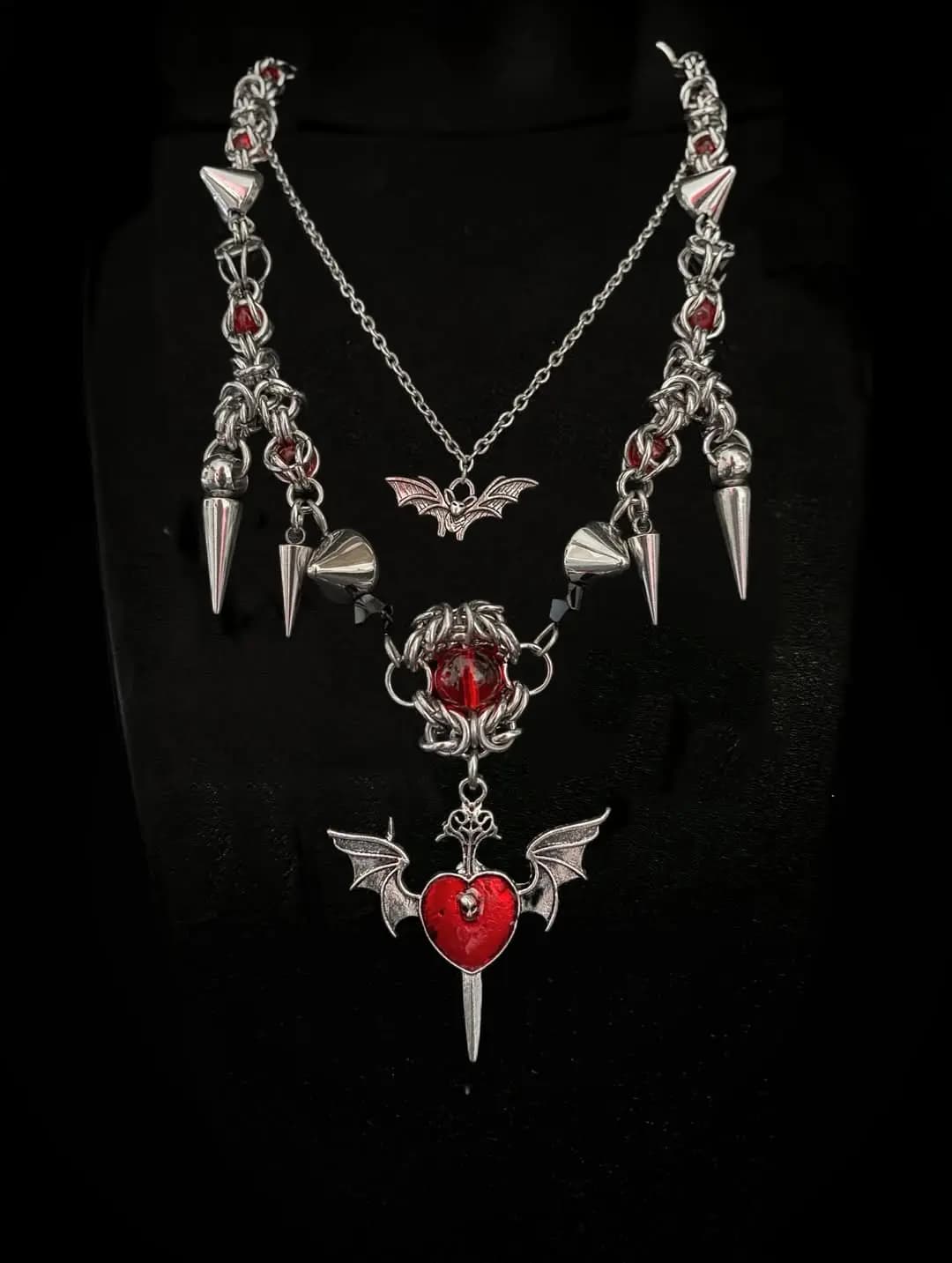 Vampire Heart Gothic Necklace