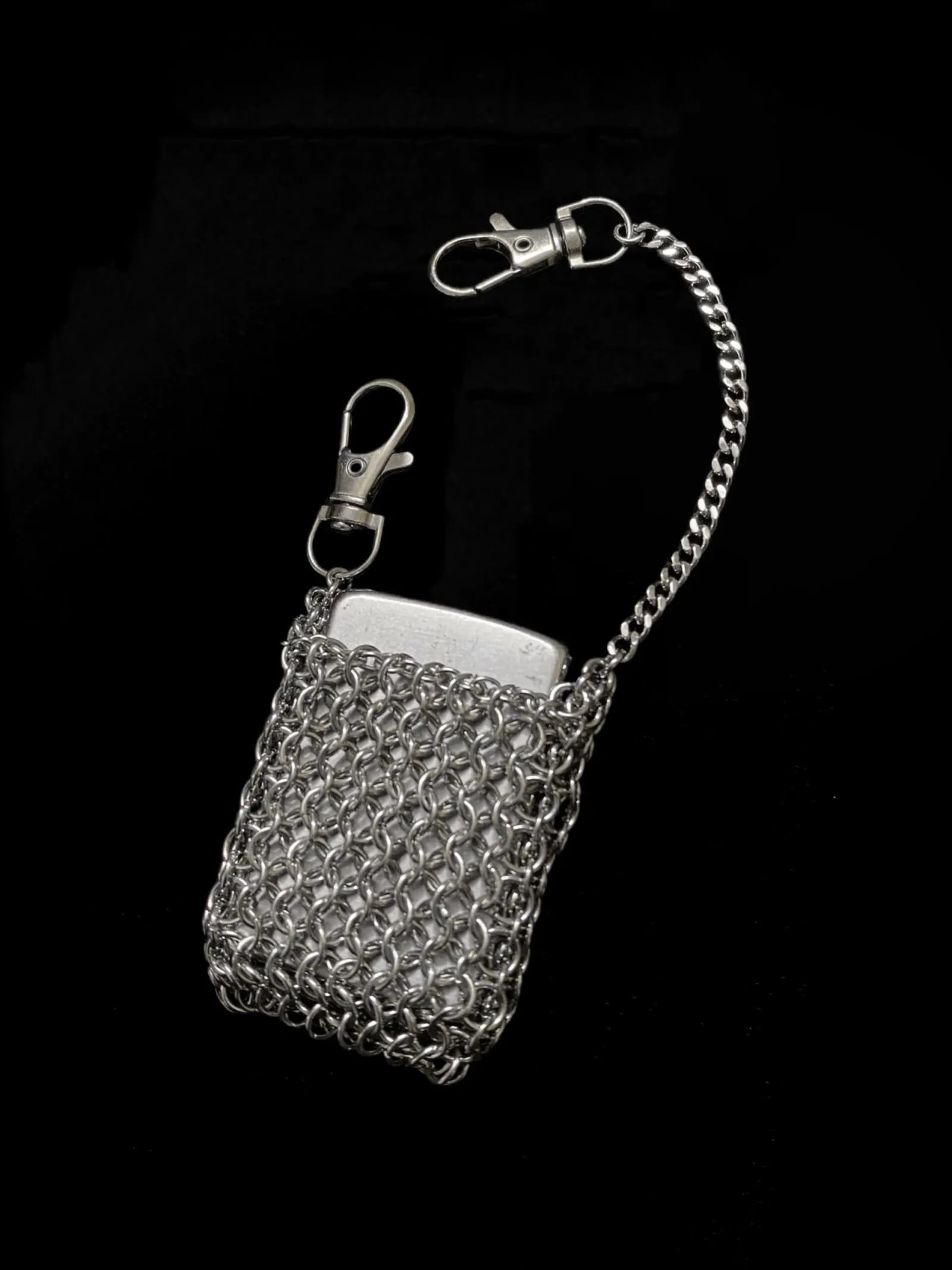 Handcrafted Chainmail Case for Standard Flip-Top Lighters