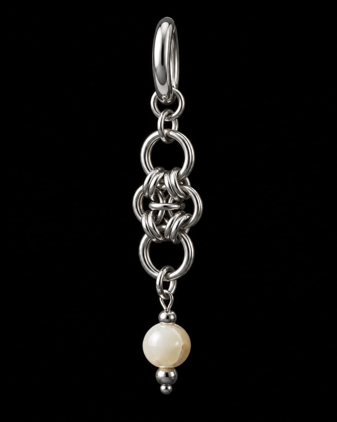 Pearl Chain Drop Earrings