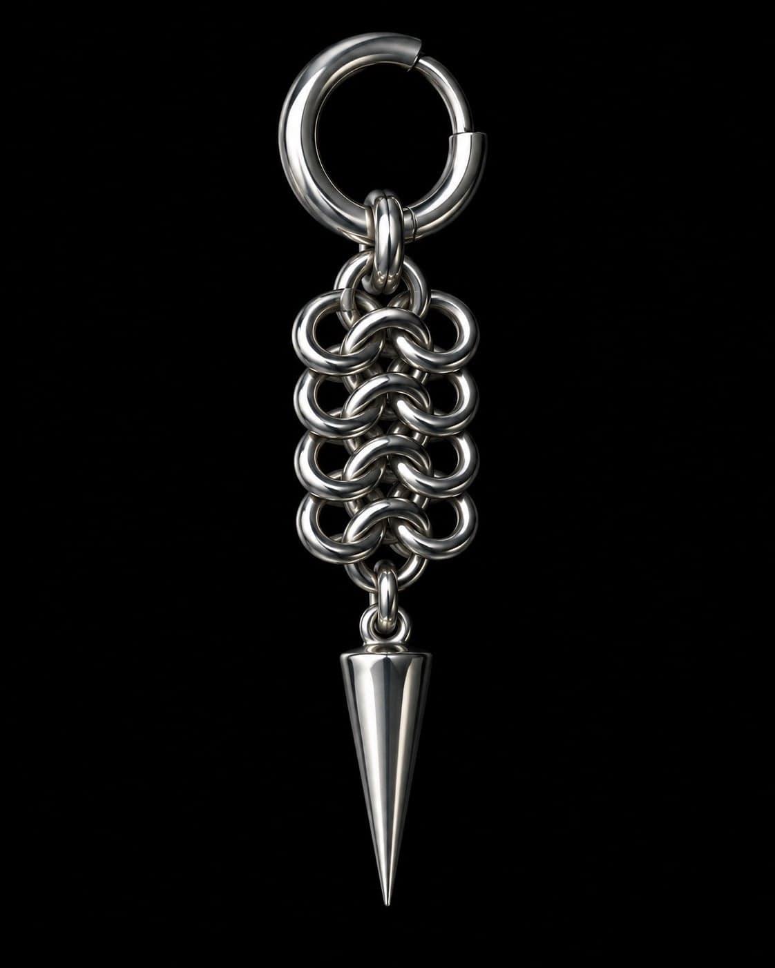 VORTEX 4-in-1 Chainmail Spike Earring