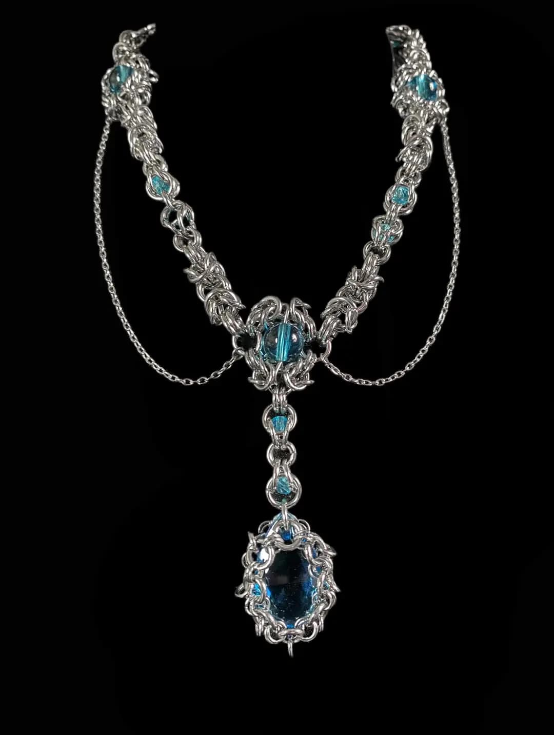Aqua Sovereign Elven Chain Necklace